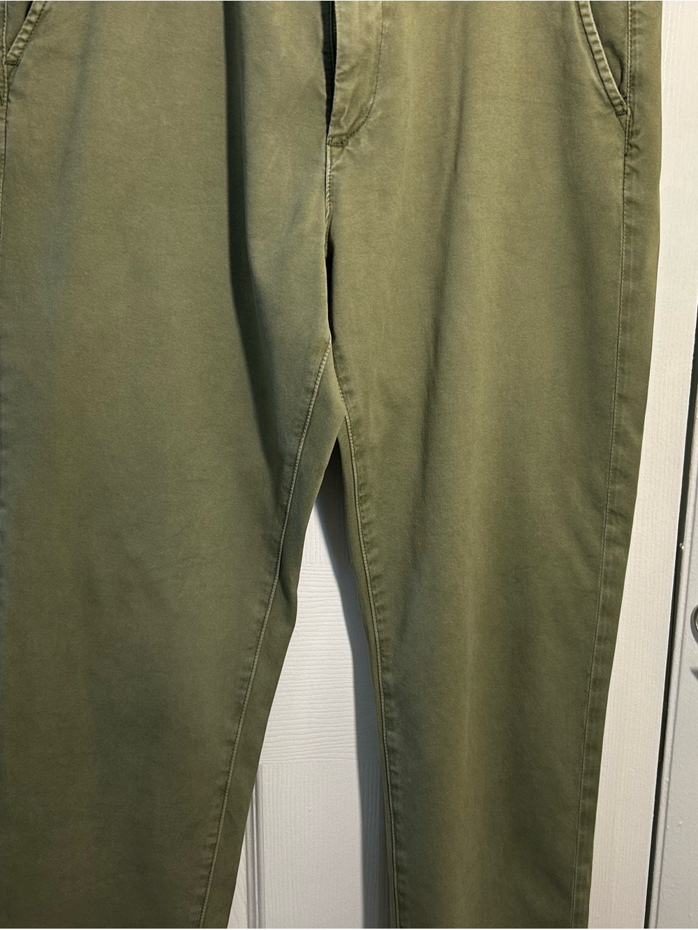 AG Adriano Goldschmied Caden Tailored Trousers 31R Pants Olive Green Women’s - Picture 11 of 14